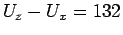 $U_{z}-U_{x}=132$