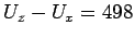 $U_{z}-U_{x}=498$