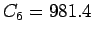 $C_6 = 981.4$
