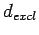 $d_{excl}$