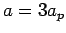 $a=3a_{p}$