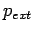 $p_{ext}$